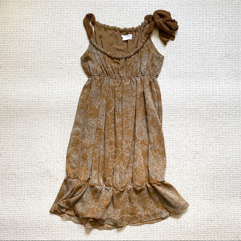To The Max tie neck ruffle bottom boho midi dress size 4